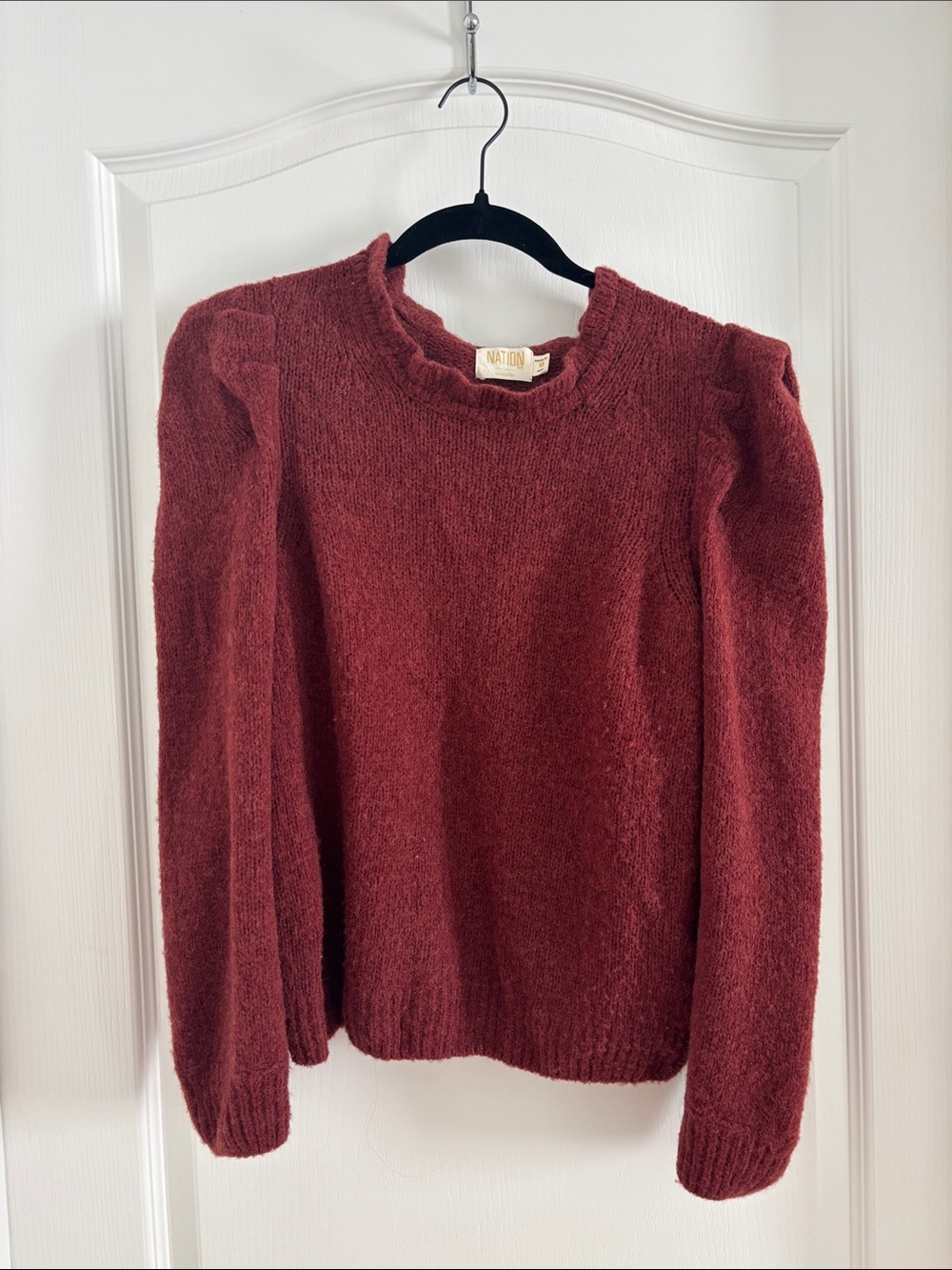 Nation LTD Women's Burgundy Knit Sweater